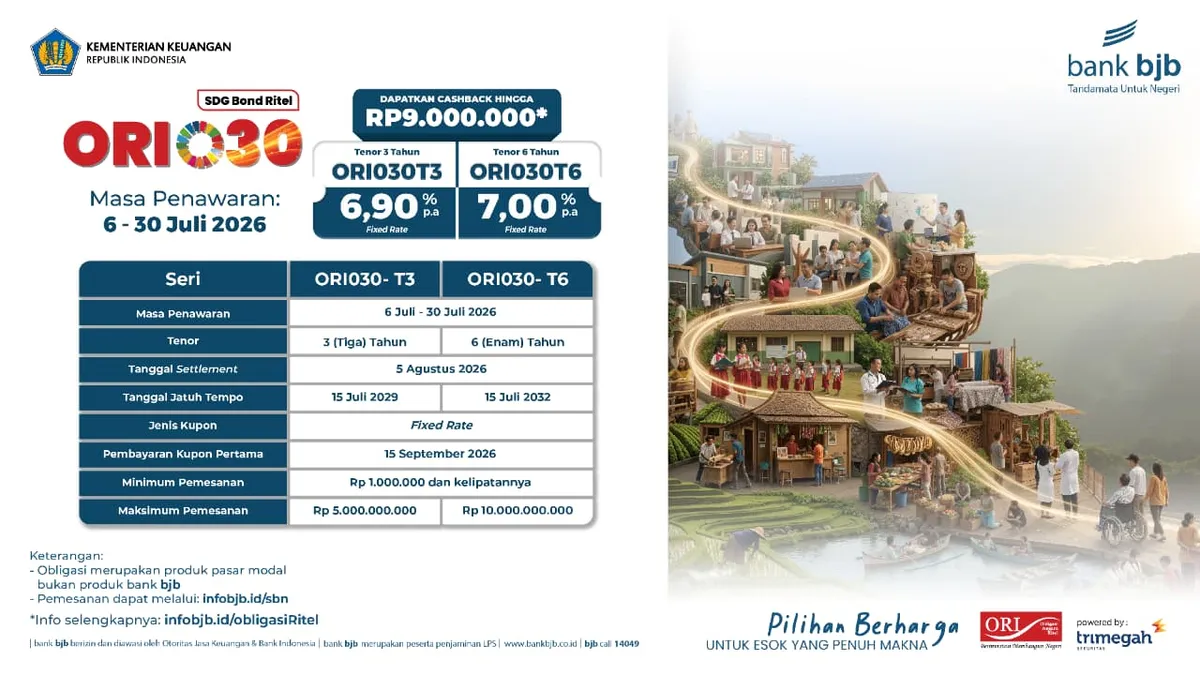 Dorong Budaya Investasi, bank bjb Tawarkan Kemudahan Berinvestasi Melalui ORI030