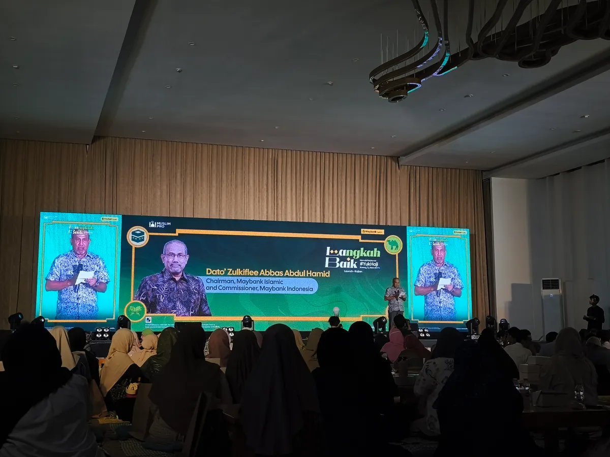 Dato' Zulkiflee Abbas Abdul Hamid, Chairman Maybank Islamic dalam Acara Peluncuran Aplikasi Amanah Pro. (Sumber: AYOJAKARTA.COM | Foto: Katarina Erlita)