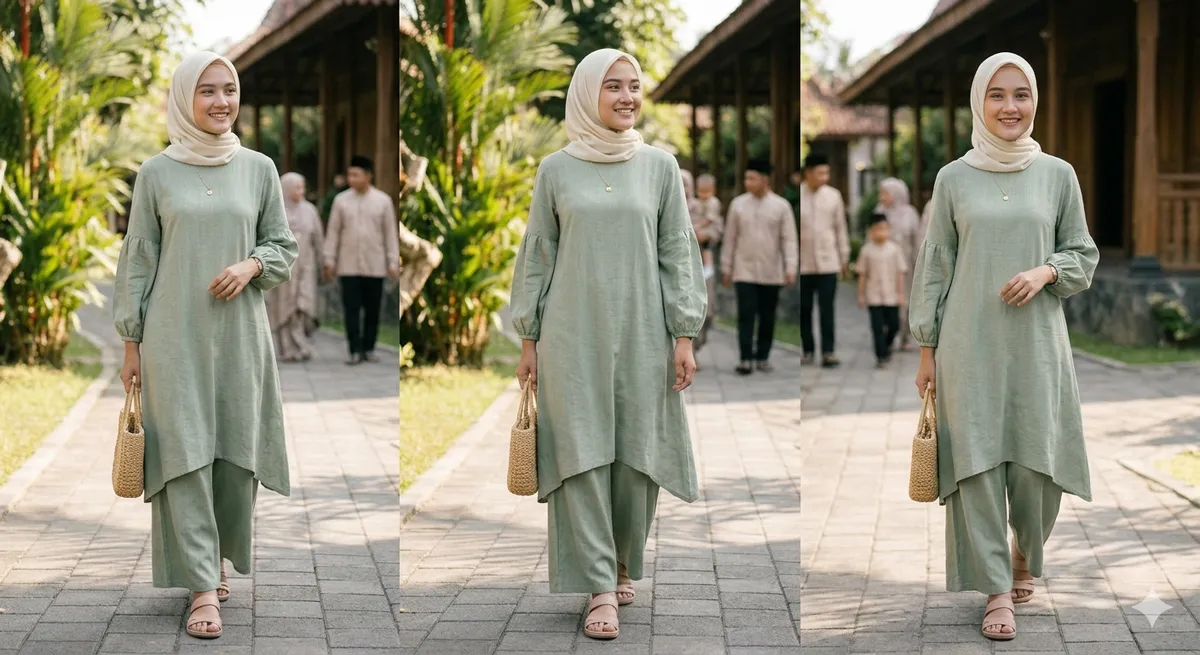 Tunik dan Celana Kulot (Sumber: Gemini AI)