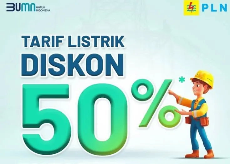 Pemerintah Indonesia memberikan diskon sebesar 50 persen untuk pembelian token kepada masyarakat.