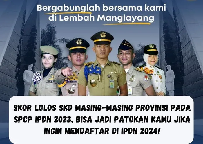 Skor Lolos SKD Masing-masing Provinsi Pada SPCP IPDN 2023, Bisa Jadi Patokan Kamu Jika Ingin Mendaftar di IPDN 2024!