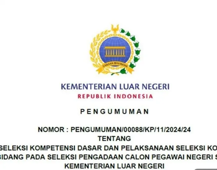 Berdasarkan surat Edaran BKN, pengumuman hasil SKD CPNS akan digelar mulai 17 November hingga 19 November 2024.