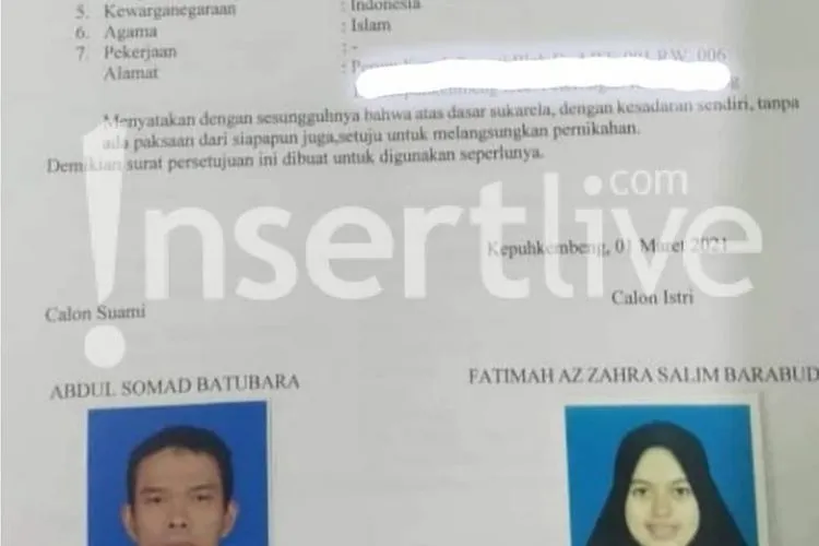 Beredar surat persetujuan nikah Ustaz Abdul Somad (UAS).(Instagram/@insertlive)