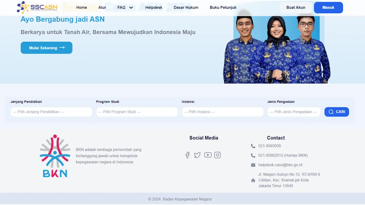 Para peserta seleksi PPPK 2024 dapat memantau status kelulusan melalui platform resmi SSCASN.