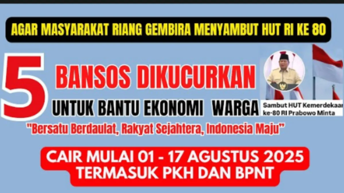 Ilustrasi. Selain PKH dan BPNT, bansos yang disalurkan kepada para KPM mendekati HUT RI ke-80 juga meliputi bantuan sosial pelengkap