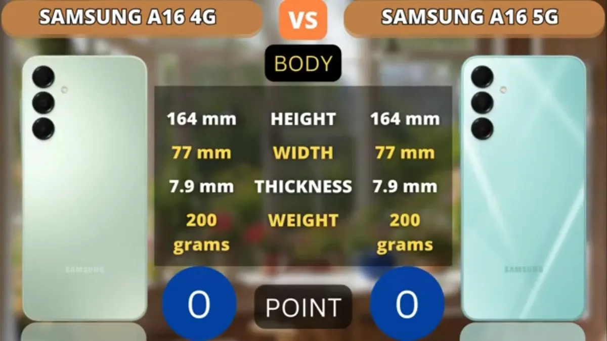 Samsung Galaxy A16 4G Vs Samsung Galaxy A16 5G