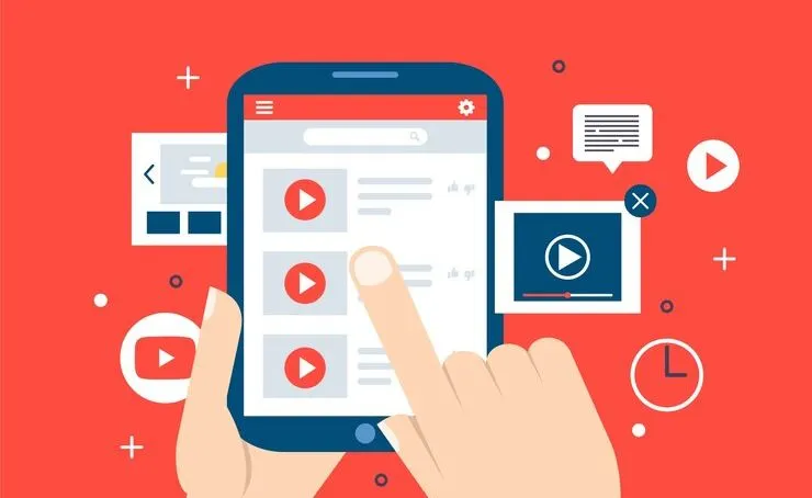 Illustrasi download video YouTube dalam format MP4.