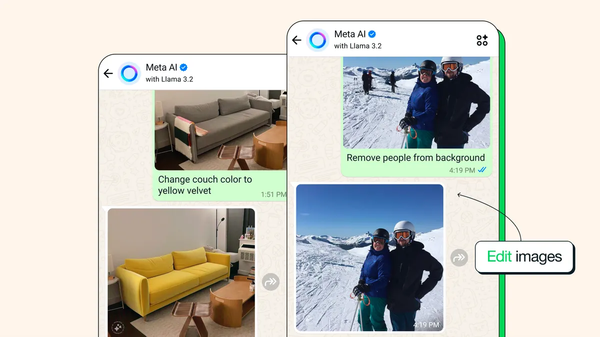 Edit foto dengan lebih gampang langsung dari aplikasi WhatsApp, berkat teknologi Meta AI.