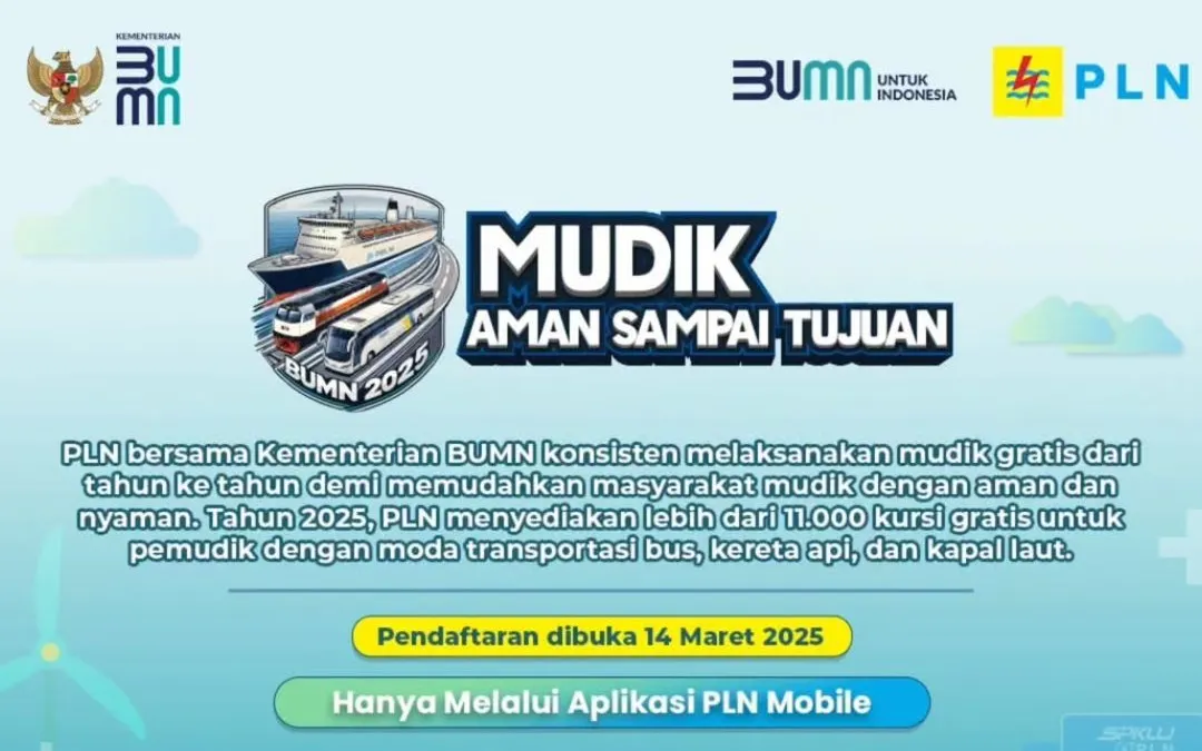 Perusahaan Listrik Negara (PLN) kembali menyelenggarakan program Mudik Aman Sampai Tujuan pada tahun ini.