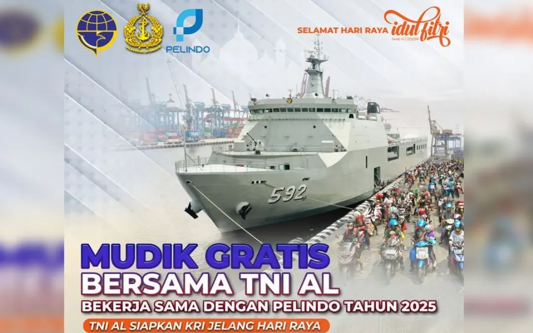 TNI Angkatan Laut kembali mengadakan program mudik gratis dengan menggunakan kapal perang.