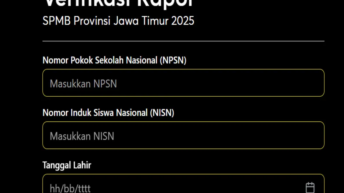 Praprendaftaran SPMB Jatim 2025: Link Verifikasi Nilai Rapor oleh CMB 