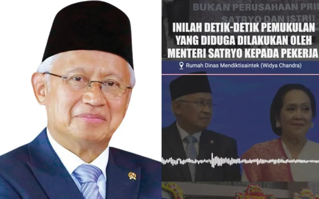 Viral rekaman suara Mendiktisaintek Satryo Soemantri Brodjonegoro yang diduga memaki dan memukul pegawainya karena alasan sepele.