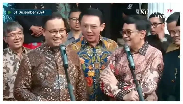 Pertemuan Mantan Gubernur DKI Jakarta Anies Baswedan dan Basuki Tjahaja Purnama (Ahok)