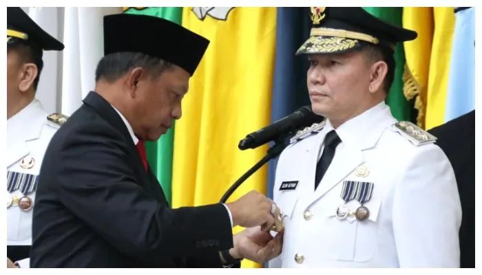 Mendagri Muhammad Tito Karnavian dan Pj Gubernur Sumsel Elen Setiadi 