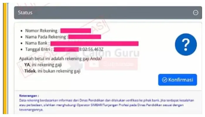 Cara Validasi Rekening di Info GTK Bagi Guru ASN dan Honorer