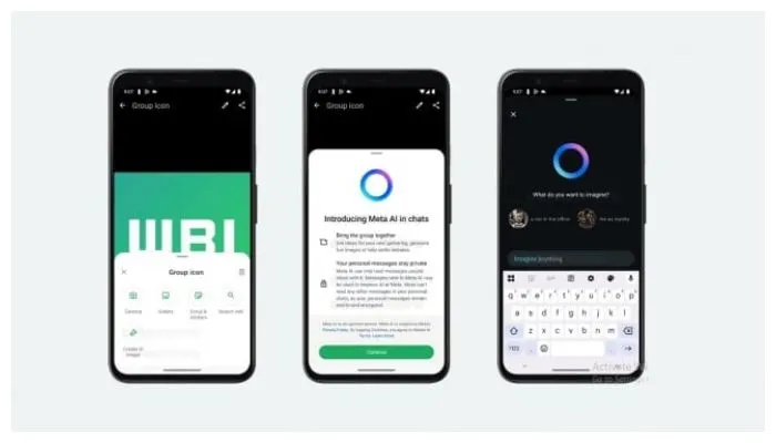 Fitur untuk membuat ikon grup bertenaga AI pada WhatsApp