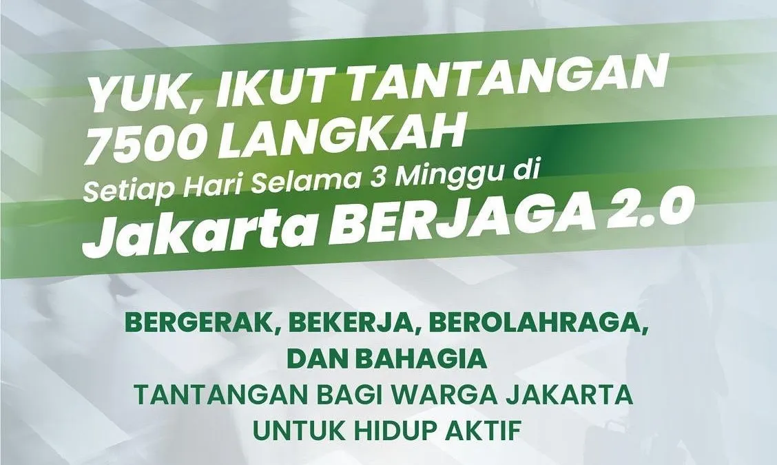 Jakarta BERJAGA 2.0 merupakan program kesehatan masyarakat yang diluncurkan oleh Dinas Kesehatan DKI Jakarta dengan konsep yang sangat menarik dan mudah diikuti.