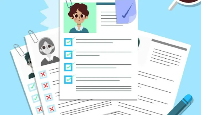 Ilustrasi Curriculum Vitae (CV).
