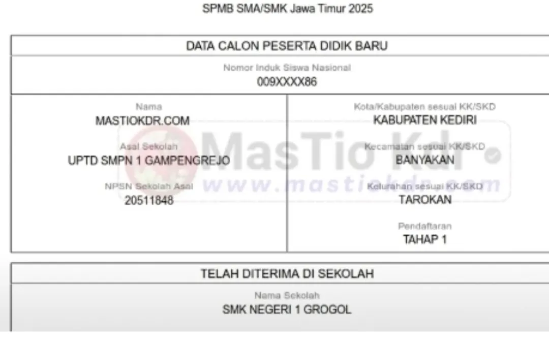 Simak cara memantau hasil seleksi SPMB Jatim 2025 tahap 1 dan langkah apa saja yang harus dilakukan setelah pengumuman keluar.