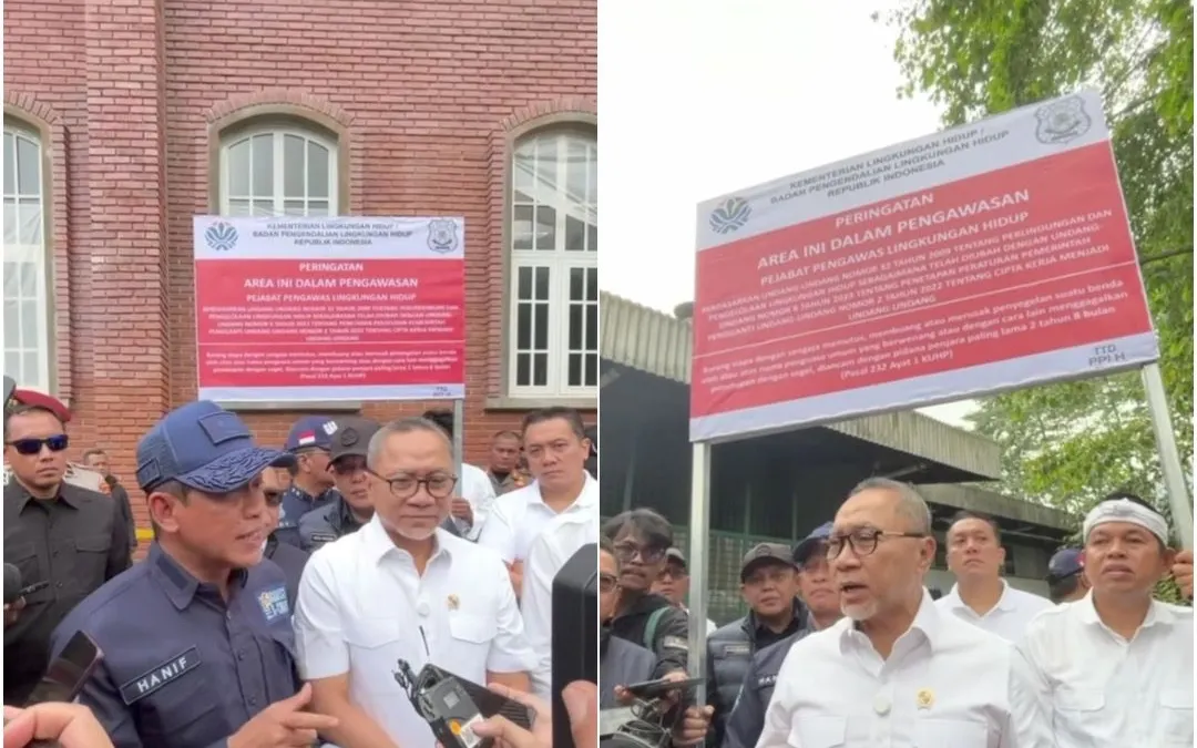 Menko Bidang Pangan, Zulkifli Hasan, Menteri Lingkungan Hidup Hanif Faisol beserta Gubernur Jawa Barat, Dedi Mulyadi melakukan penyegelan terhadap empat bangunan wahana wisata yang ada di puncak.
