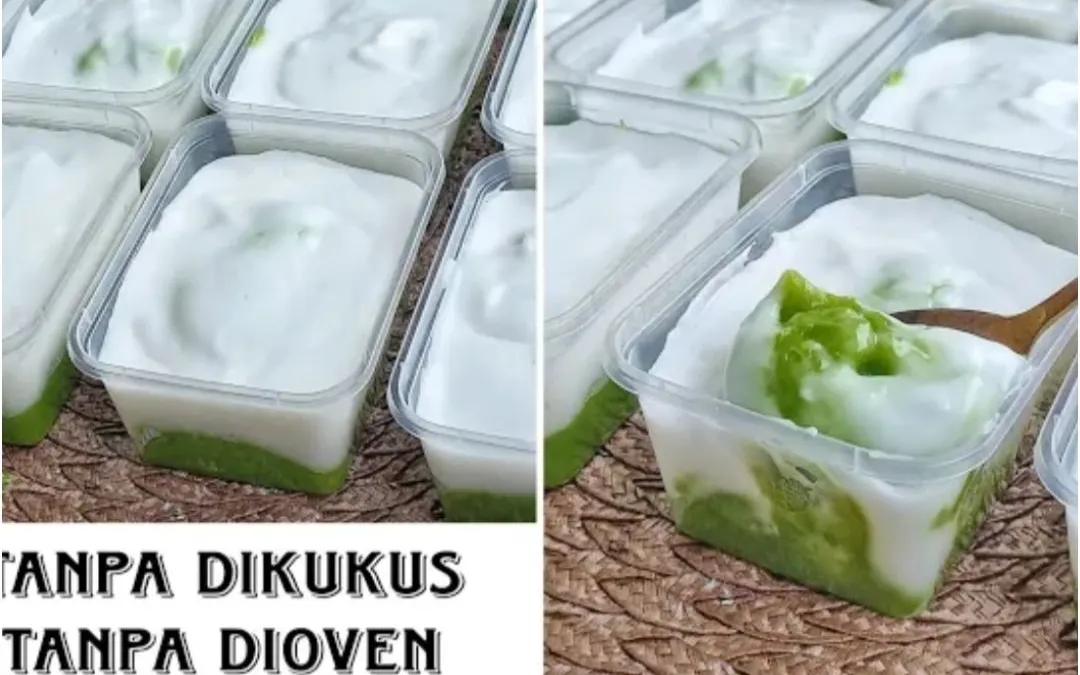 Ilustrasi ide jualan takjil Ramadhan yang bisa dicoba yakni resep Kue Talam lumer labu kuning pandan.