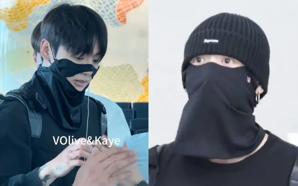 Jungkook BTS Pakai Masker Mirip Cadar Saat di Bandara.