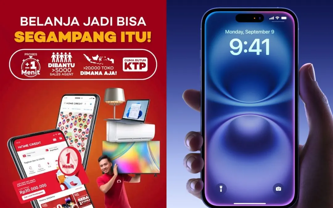 Ilustrasi beli iPhone secara kredit.