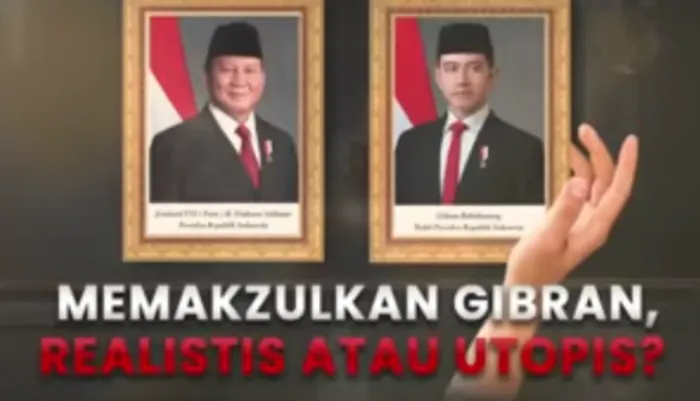 Pemakzulan atau pemecatan terhadap Gibran Rakabuming sebagai Wakil Presiden merupakan salah satu hasil putusan Forum Purnawirawan TNI-Polri.