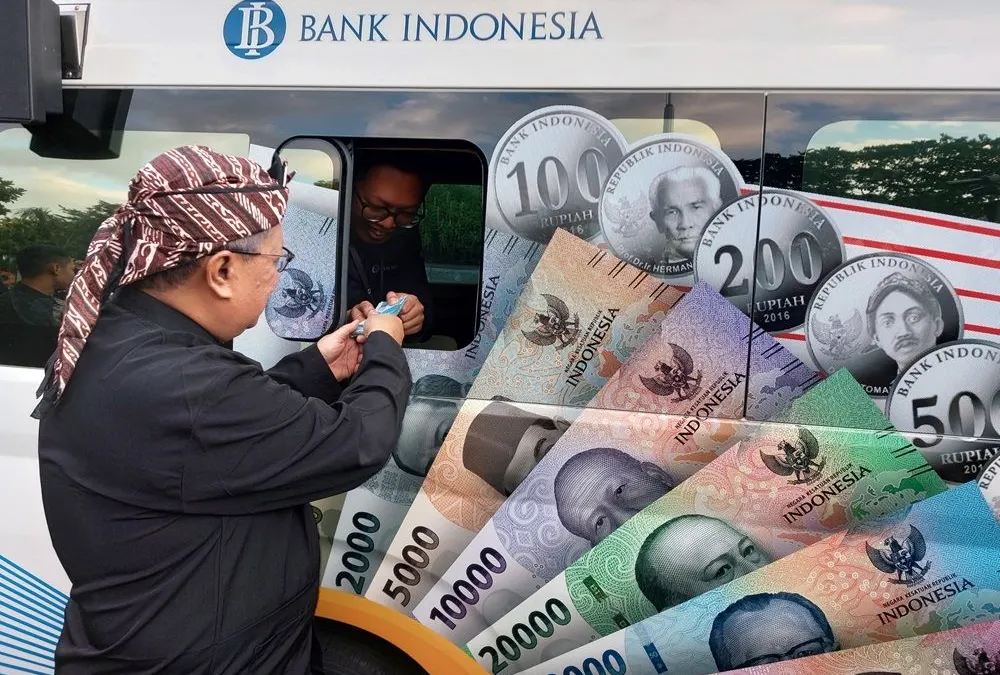 Proses penukaran uang baru di Bank Indonesia kantor perwakilan Jawa Barat