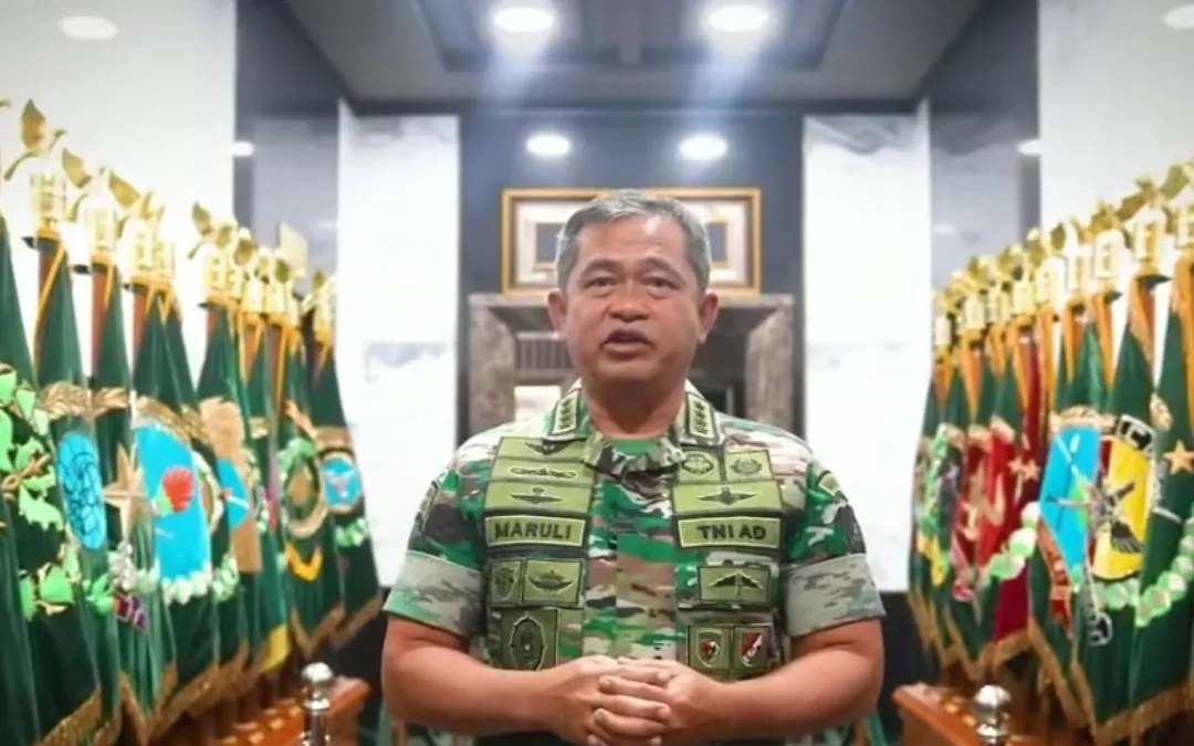 KSAD Jenderal Maruli Simanjuntak menegaskan komitmen TNI untuk loyal 100 persen terhadap keputusan yang akan diambil terkait revisi RUU TNI.