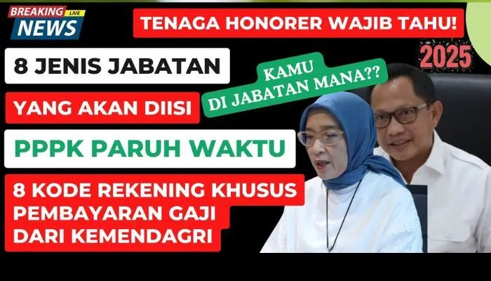 Berdasarkan Keputusan MenPAN-RB Nomor 16 Tahun 2025, ada delapan jenis jabatan yang bisa diisi oleh PPPK Paruh Waktu.