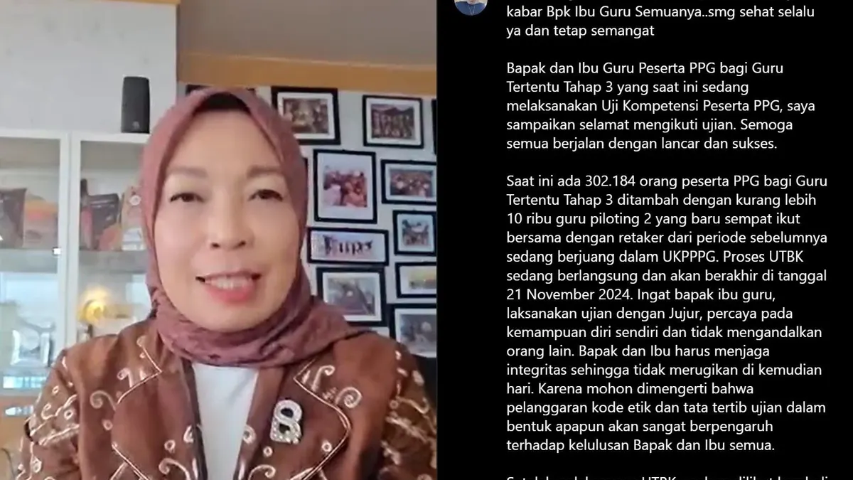 Dirjen GTK, Nunuk Suryani mengatakan untuk PPPK guru tahun 2025 harus lolos dalam PPG terlebih dahulu.