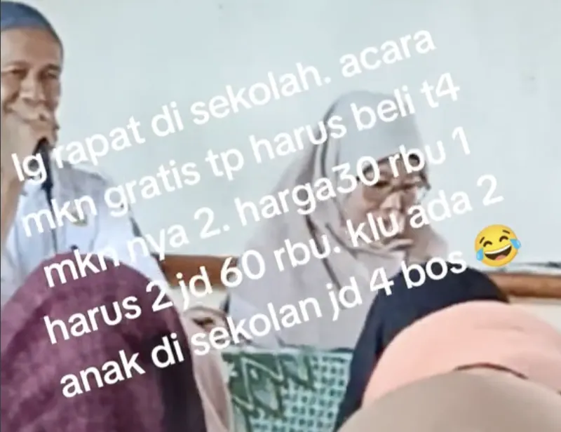 Meski disebut sebagai program makan siang gratis, masih saja ada oknum-oknum yang memanfaatkan momen tersebut.