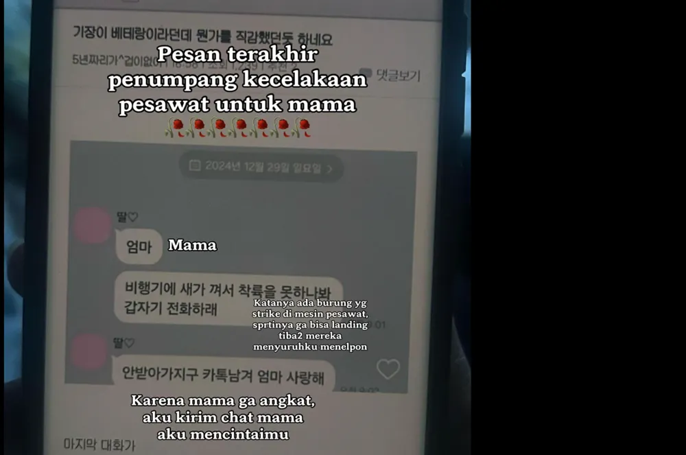 Pesawat Jeju Air jenis Boeing 737-800 mengalami kecelakaan tragis di bandara Muan, Korea Selatan, 179 orang penumpang dilaporkan tewas.