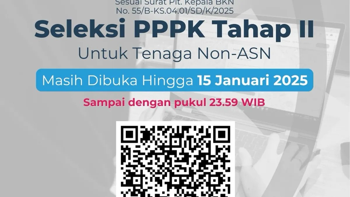 Dalam unggahannya, BKN mengunggah sebuah foto yang berisi pengumuman perpanjangan pendaftaran PPPK Tahap 2 2024.