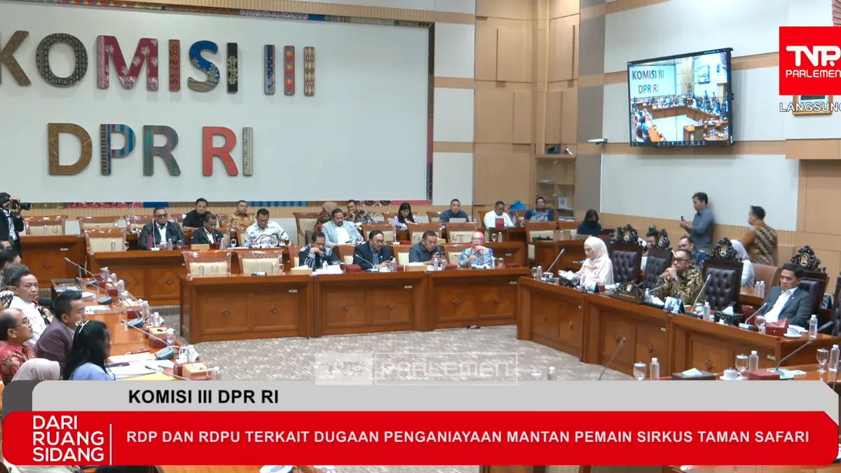 Komisi III DPR RI diketahui menggelar Rapat Dengar Pendapat dan Rapat Dengar Pendapat Umum atas kasus dugaan adanya eksploitasi dan penganiayaan yang terjadi kepada ex pemain sirkus Oriental Circus Indonesia oleh pencetus dan owner Taman Safari Indonesia pada Senin 21 April 2024.