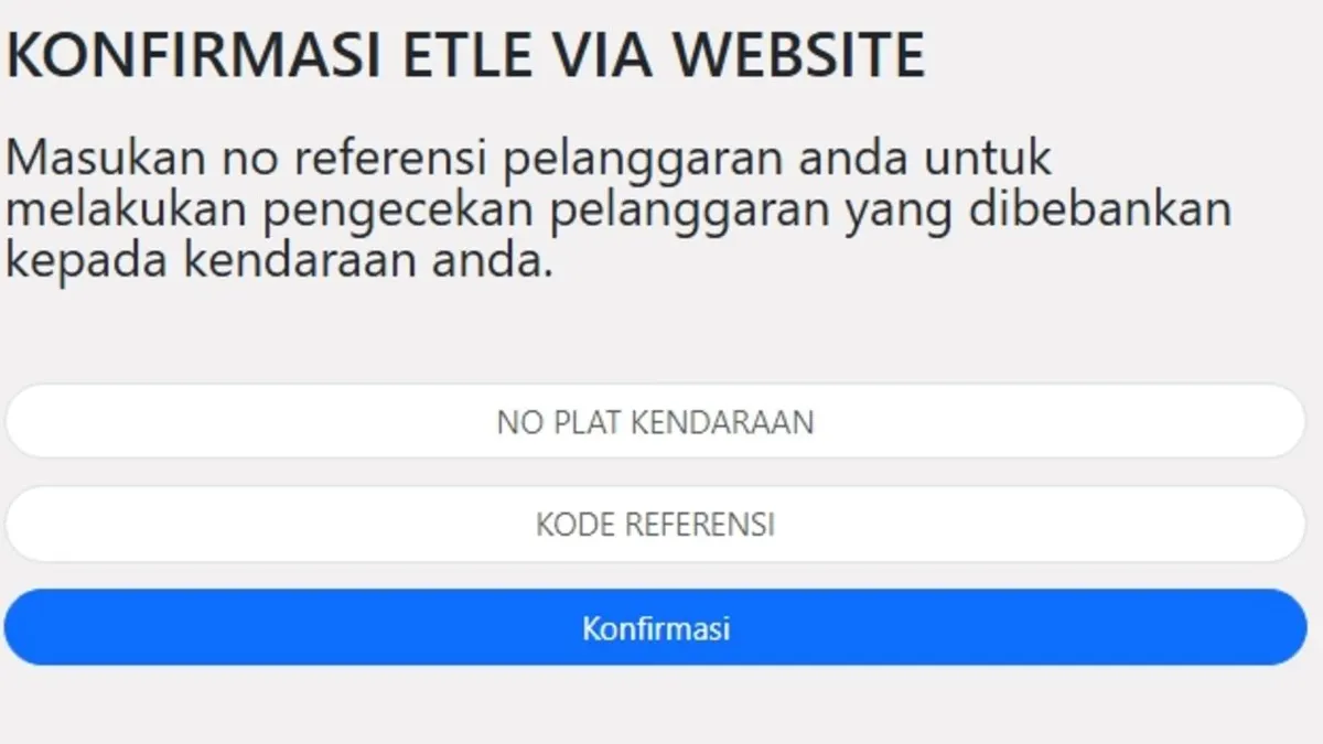 Polda Metro Jaya sudah menyediakan layanan daring untuk pengecekan tilang ETLE yang bisa diakses lewat situs resmi.