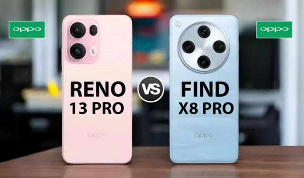 OPPO RENO 13 PRO 5G dan OPPO FIND X8 PRO 5G banyak dibandingkan, karena spesifikasinya yang banyak kesamaannya.