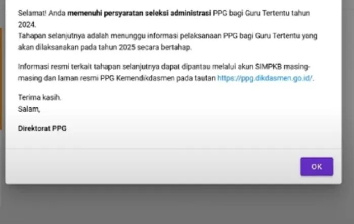 Guru yang telah dinyatakan lulus seleksi administrasi PPG Dalam Jabatan (Daljab) 2025, ada beberapa Langkah-langkah yang harus dilakukan.