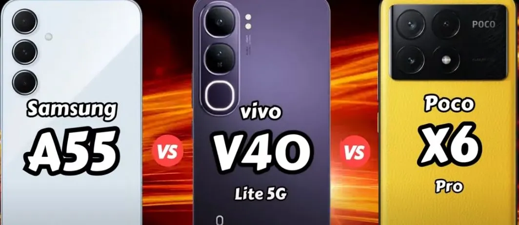 Perbandingan Samsung Galaxy A55, Vivo V40 Lite 5G, dan Poco X6 Pro menunjukkan karakteristik dan keunggulan masing-masing perangkat.