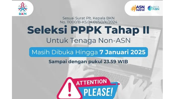 Pendaftaran PPPK 2024 Tahap 2 Diperpanjang