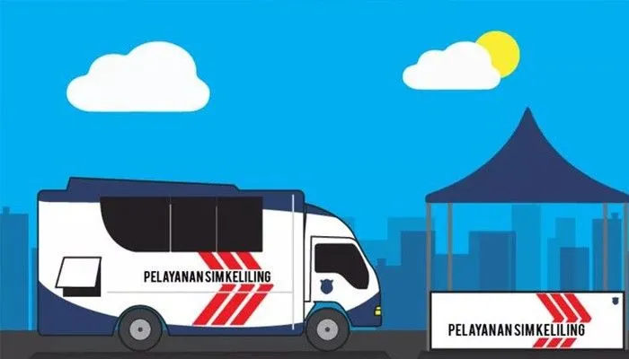 Pelayanan SIM Keliling di Jakarta.