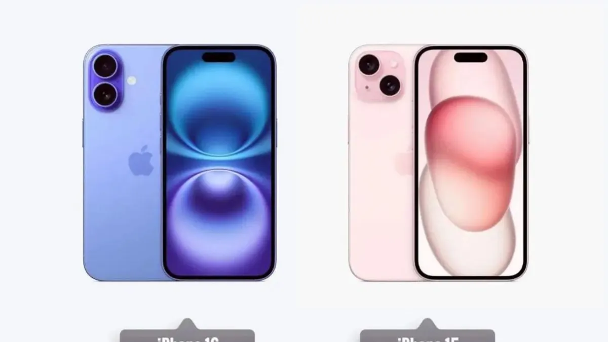 Perbandingan spesifikasi iPhone 16 dan iPhone 15. 