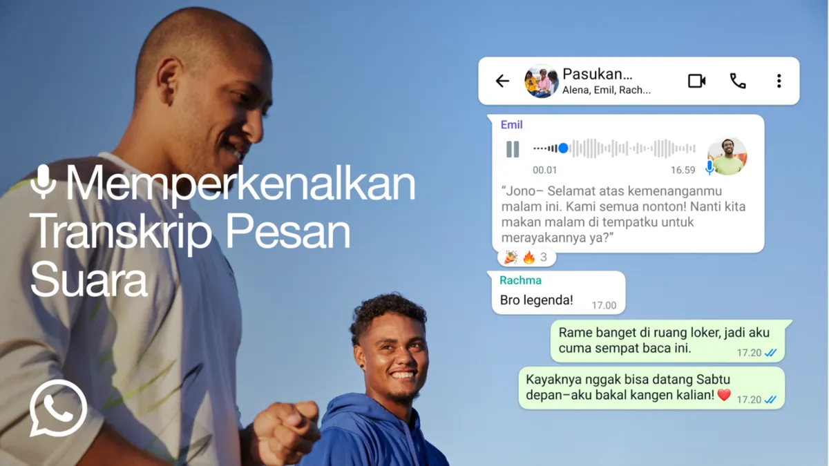 Setelah meluncurkan Meta AI, kini ada fitur baru yang nggak kalah menarik, transkrip pesan suara.