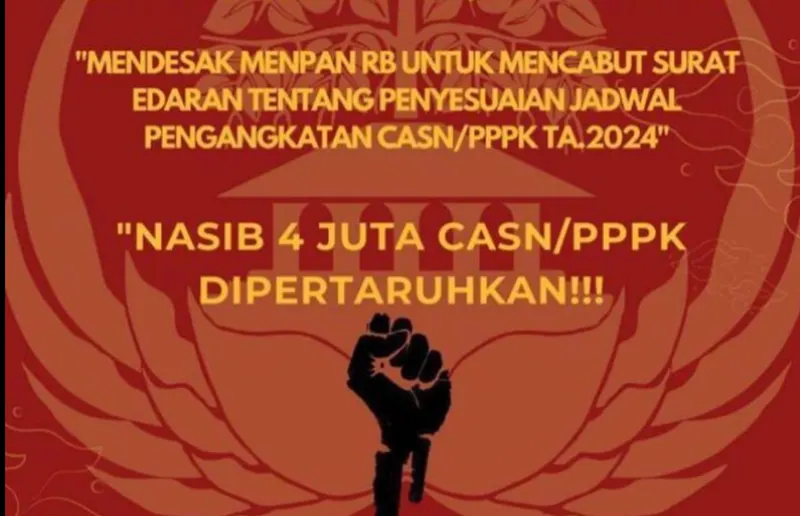 Bentuk penolakan terhadap kebijakan penundaan pengangkatan&nbsp;CPNS