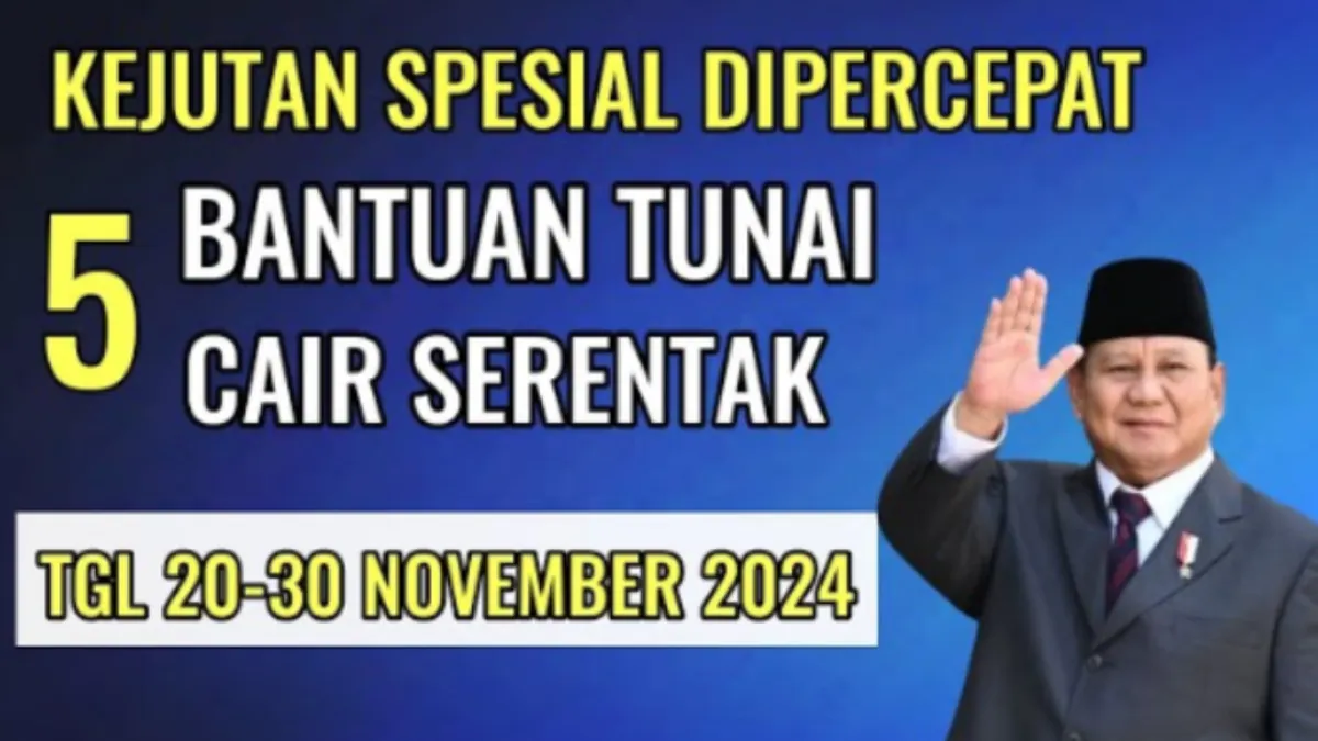 5 Jenis Bantuan Sosial Siap Cair ke KPM hingga Akhir November 2024