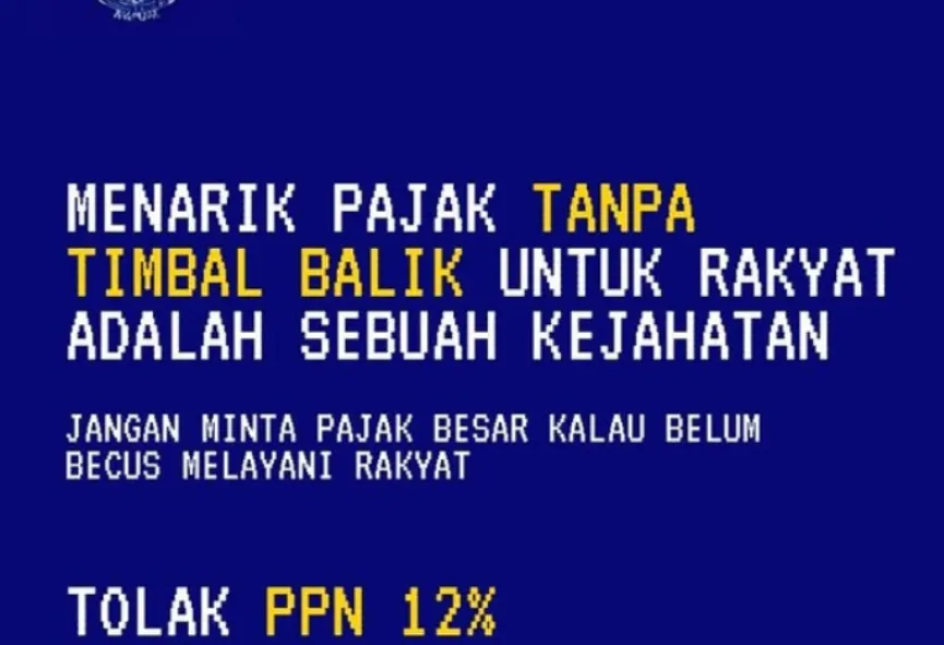 Gerakan tolak PPN 12 persen di platform media sosial X