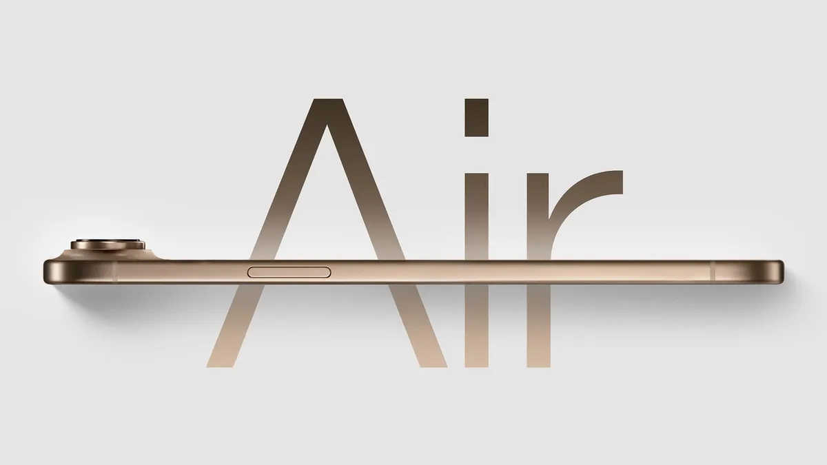 Informasi yang memperlihatkan mold iPhone 17 Air menunjukkan bagaimana perangkat ini terlihat sangat tipis saat digenggam.