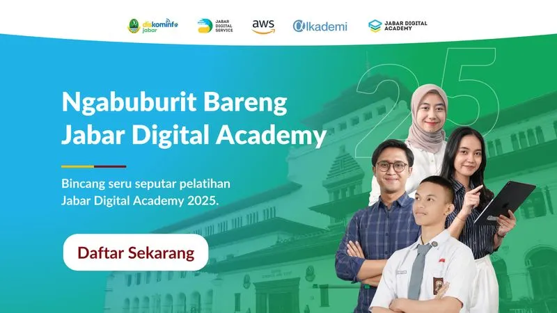 Pelatihan Jabar Digital Academy 2025 Resmi Dibuka bagi Warga Jabar, Ada Kelas Programming dan Digital Marketing 