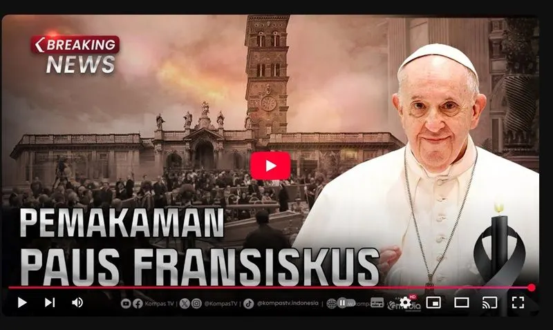 Tahta Suci Vatikan menggelar misa pemakaman Paus Fransiskus di Basilica Santo Petrus.